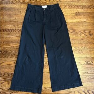 Anthropologie Low Waist Wide Leg Pleated Pants